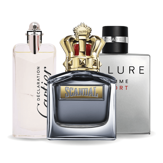 Zestaw 3 perfum Allure Homme Sports, Jean Paul Gaultier Scandal, Cartier Declaration 100ml