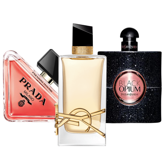 Zestaw 3 perfum Prada Paradoxe, Black Opium Yves Saint Laurent, Libre 100ml
